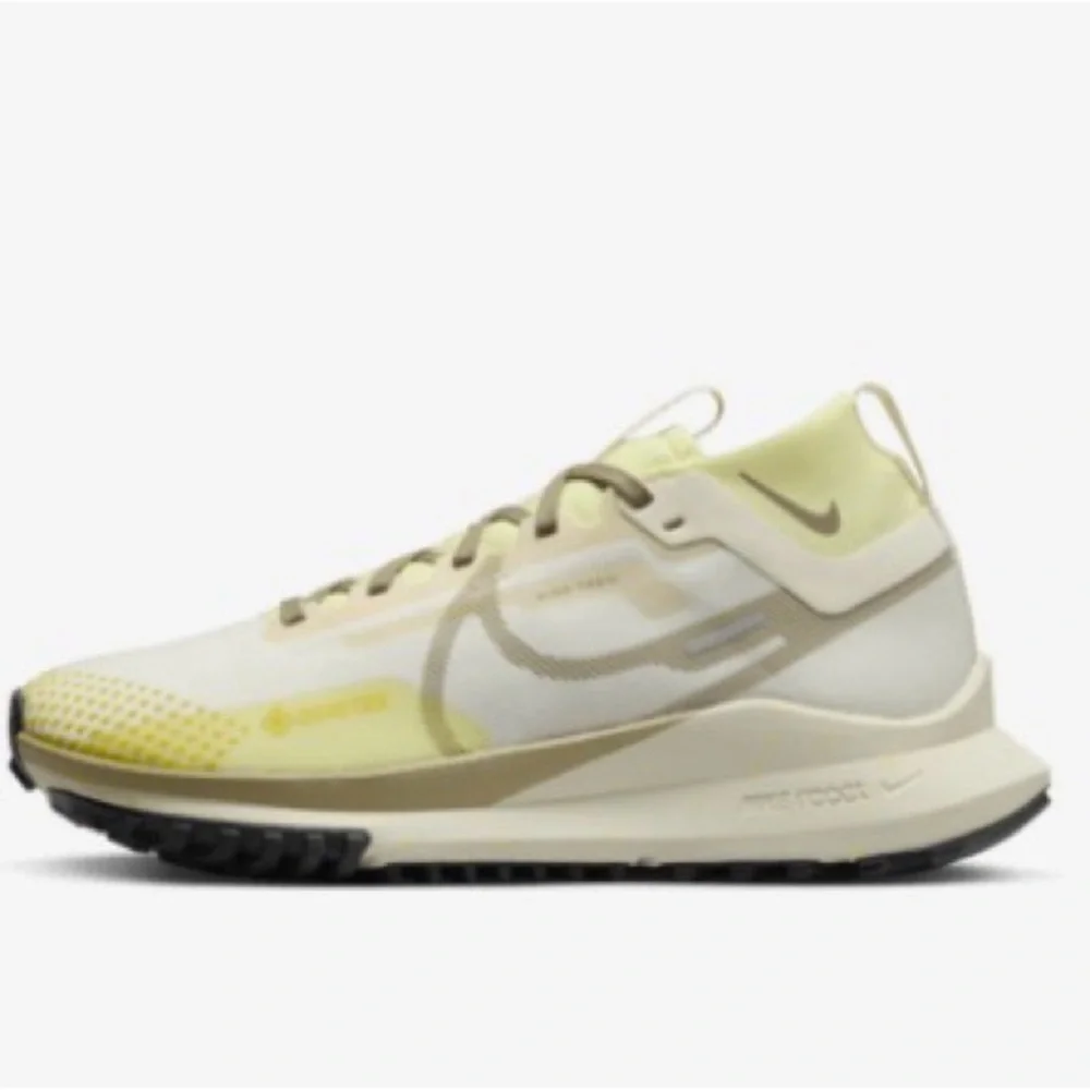 Nike Pegasus Trail 4 GTX Waterproof Trail Running Shoes Pale Ivory Neutral Olive - Picture 2 of 5